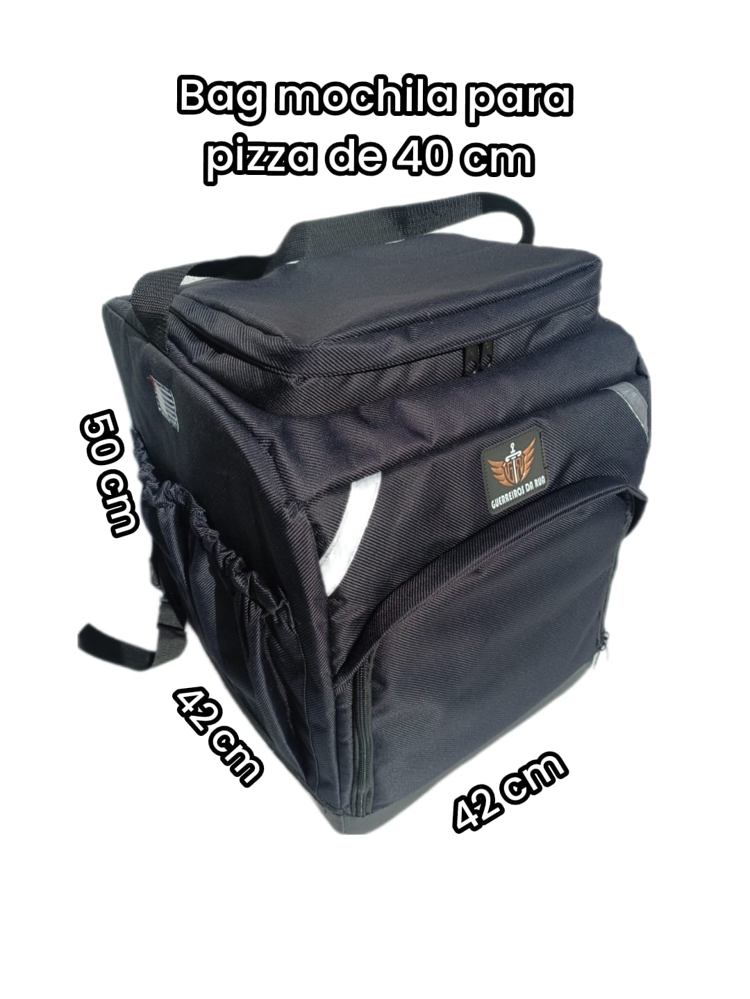 Bag Mochila PRETA PIZZA 40CM