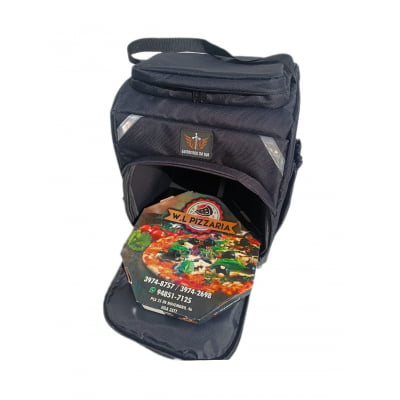 Bag Mochila PRETA PIZZA 40CM