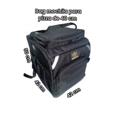 Bag Mochila PRETA PIZZA 40CM