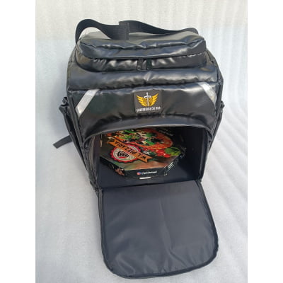 Bag Mochila PRETA PIZZA 45 cm capota